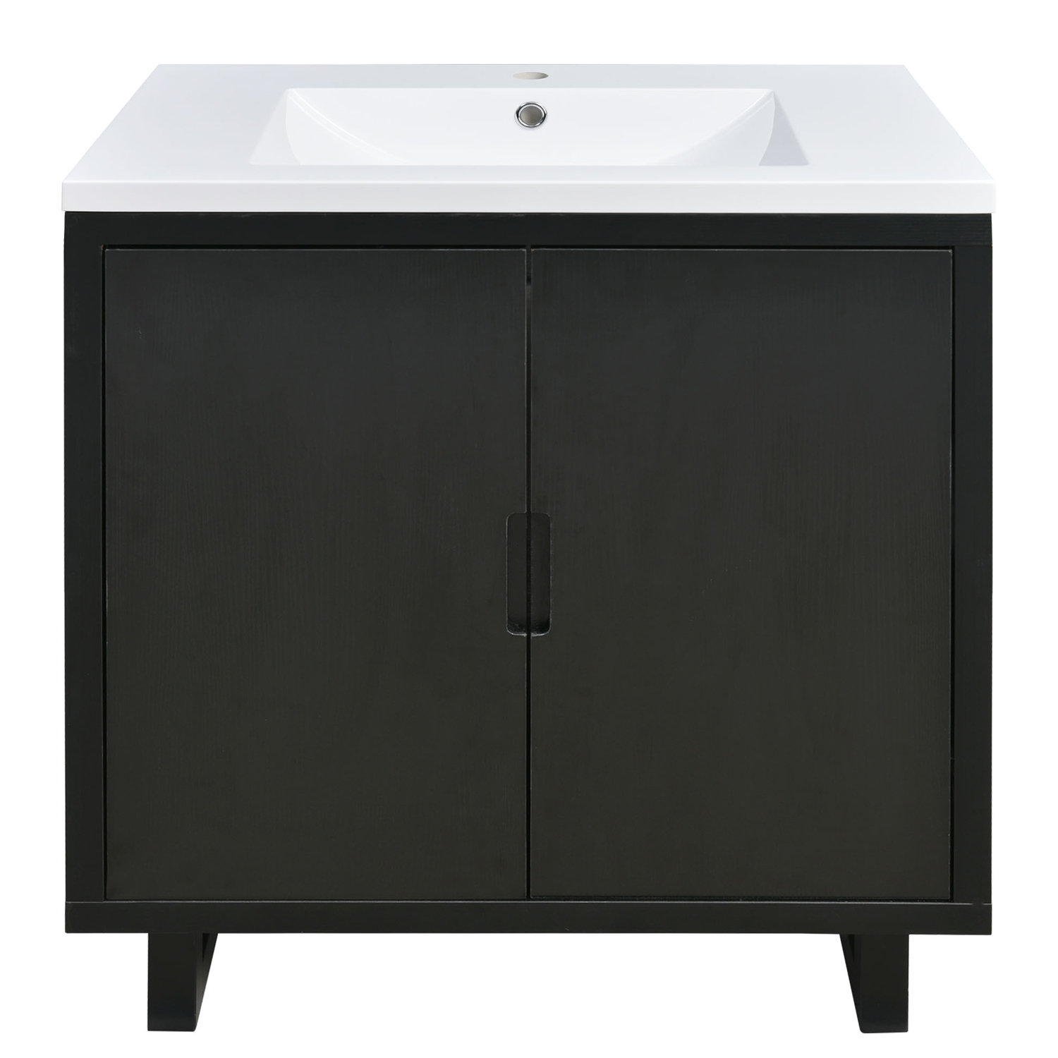 Ebern Designs Meuble lavabo simple autoportant avec plateau en résine